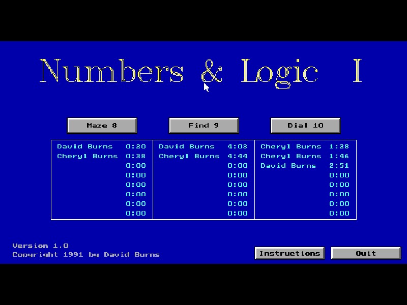 Numbers & Logic I